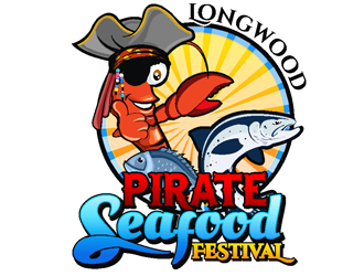 Longwood Pirate Seafood Festival logo design by coco