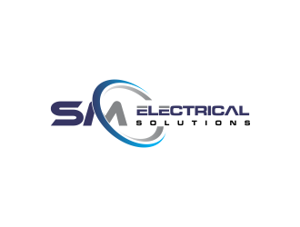 SM Electrical Solutions  logo design by oke2angconcept