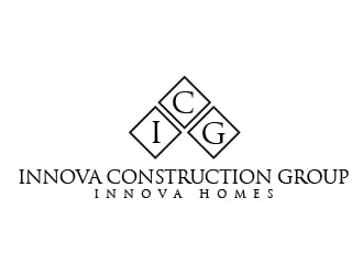 Innova Construction Group, Innova Homes logo design by nikkl