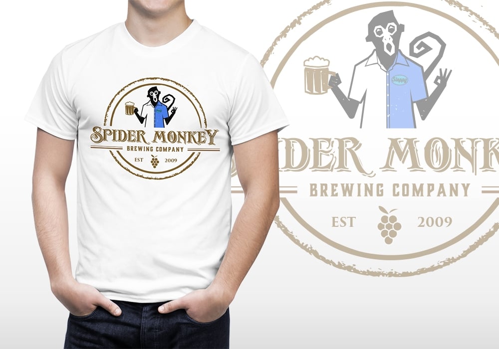 Spider Monkey Brewing Company logo design by corneldesign77