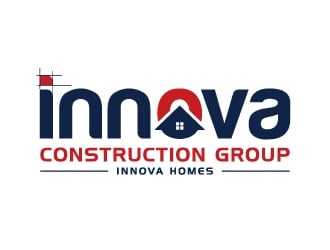 Innova Construction Group, Innova Homes logo design by jishu