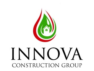 Innova Construction Group, Innova Homes logo design by jetzu