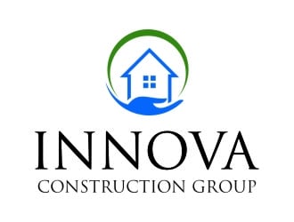 Innova Construction Group, Innova Homes logo design by jetzu