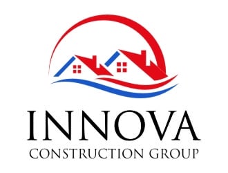 Innova Construction Group, Innova Homes logo design by jetzu