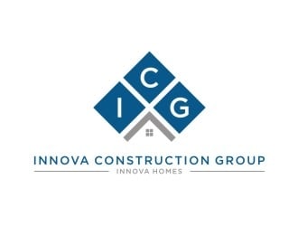 Innova Construction Group, Innova Homes logo design by sabyan