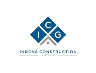 Innova Construction Group, Innova Homes logo design by sabyan