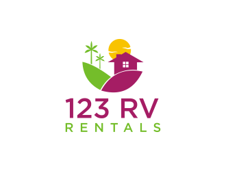 123 RV RENTALS logo design by RIANW