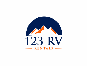 123 RV RENTALS logo design by santrie