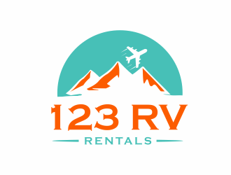 123 RV RENTALS logo design by santrie