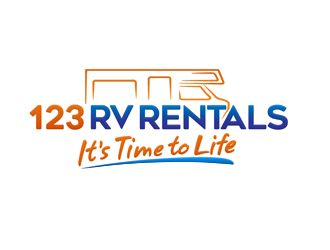 123 RV RENTALS logo design by megalogos