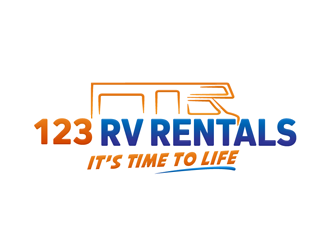 123 RV RENTALS logo design by megalogos