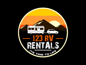 123 RV RENTALS logo design by Dhieko