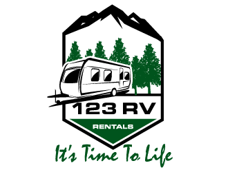 123 RV RENTALS Logo Design - 48hourslogo