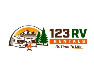 123 RV RENTALS logo design by jaize