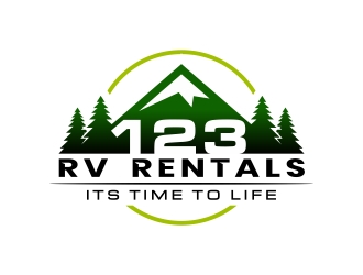 123 RV RENTALS logo design by Mbezz