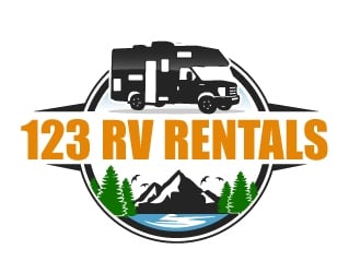 123 RV RENTALS Logo Design - 48hourslogo