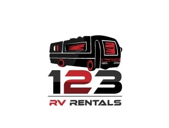 123 RV RENTALS logo design by samuraiXcreations