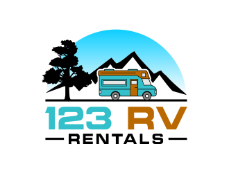 123 RV RENTALS logo design by done