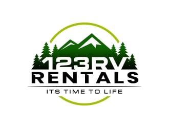 123 RV RENTALS logo design by Mbezz