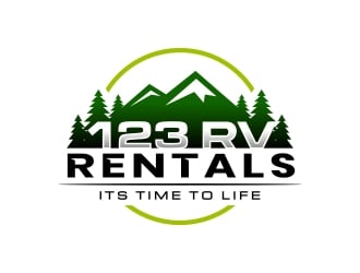 123 RV RENTALS logo design by Mbezz