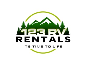 123 RV RENTALS logo design by Mbezz