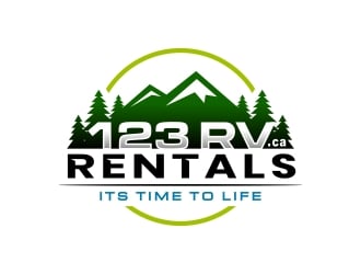 123 RV RENTALS logo design by Mbezz