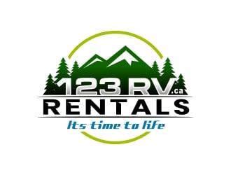 123 RV RENTALS logo design by Mbezz