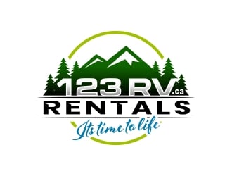 123 RV RENTALS logo design by Mbezz