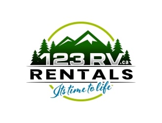 123 RV RENTALS logo design by Mbezz