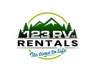 123 RV RENTALS logo design by Mbezz