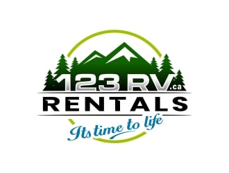 123 RV RENTALS logo design by Mbezz