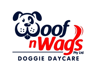 Woof n Wags Doggie Daycare Logo Design