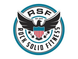 Rock Solid Fitness  logo design by Benok