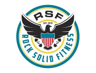 Rock Solid Fitness  logo design by Benok