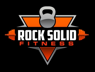 Rock Solid Fitness  logo design by ElonStark