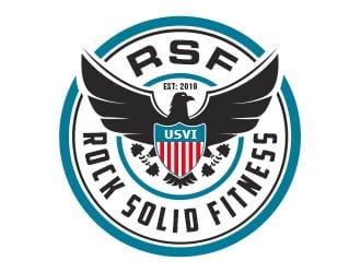 Rock Solid Fitness  logo design by Benok