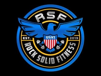 Rock Solid Fitness  logo design by Benok