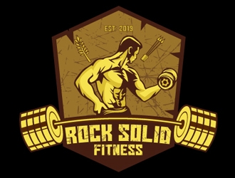 Rock Solid Fitness  logo design by gogo