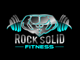 Rock Solid Fitness  logo design by serprimero