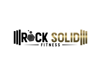 Rock Solid Fitness  logo design by naldart