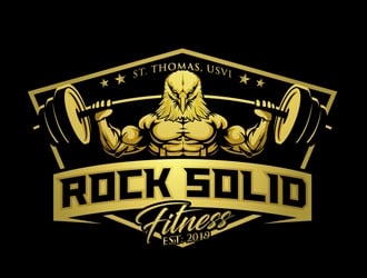 Rock Solid Fitness  logo design by DreamLogoDesign