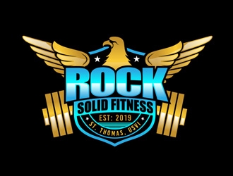 Rock Solid Fitness  logo design by DreamLogoDesign