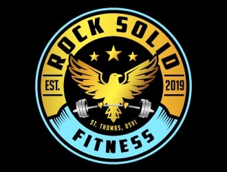 Rock Solid Fitness  logo design by jaize