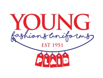 Young Fashions Uniforms logo design by REDCROW