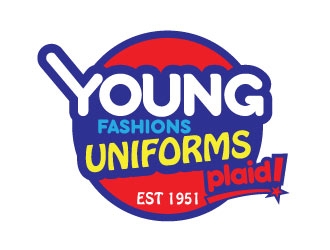 Young Fashions Uniforms logo design by REDCROW