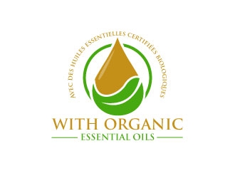 With organic essential oils - Avec des  huiles essentielles  certifiées  biologiques logo design by uttam