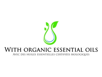 With organic essential oils - Avec des  huiles essentielles  certifiées  biologiques logo design by jetzu