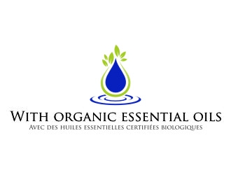 With organic essential oils - Avec des  huiles essentielles  certifiées  biologiques logo design by jetzu