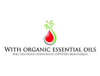 With organic essential oils - Avec des  huiles essentielles  certifiées  biologiques logo design by jetzu