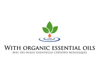 With organic essential oils - Avec des  huiles essentielles  certifiées  biologiques logo design by jetzu